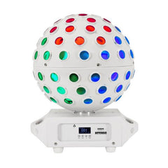 2x Equinox Asteroid White – 5 x 40W RGBW LED Multi-Beam Mirrorball Effect Light Bundle