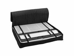 Omnitronic Booz Event Stand Foldable DJ Booth Table White inc Carry Bag