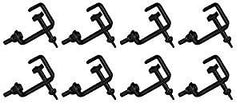 8x G Clamp Lighting Hook (Black 25mm)