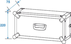 Roadinger Effect Rack Co Dd, 4 HE, 24 cm tief, Schwarz