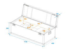 Roadinger Flightcase 1X Led Sl-600
