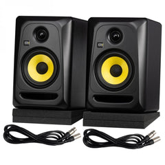 KRK Classic 5 Powered Studio Monitor Pack (Pair) inc Iso Pads & cables