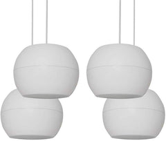 4x Adastra Pendant Speaker White 6.5" 16.5cm 100V Hanging Background Music