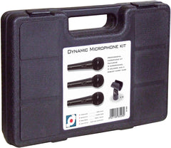 Soundlab Dynamic Microphone Kit with 3 Microphones and Carry Case
