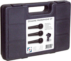 Kit de microphone dynamique Soundlab avec 3 microphones et étui de transport