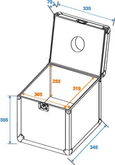 Roadinger Flightcase Boule à Facettes 30Cm