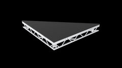 Plate-forme de scène triangulaire Xstage S9 4 pieds x 4 pieds compatible avec Litespace, Litedeck et Tour Deck Staging