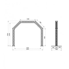 ALUSTAGEARCH AluStage DJ Archway Beleuchtungsständer Gantry Truss *B-Ware