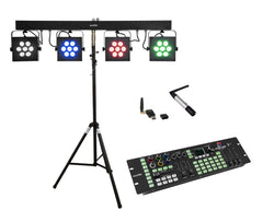 Eurolite Set Led Kls-3002 + Contrôleur + Support En Acier Stv-40S-Wot