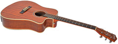 Chord Sundown Electro-Acoustic Western Guitar Dark Zebrano