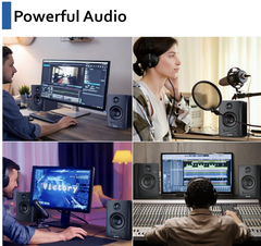 Gemini Sound SMX-3BT 100W Bluetooth Studio Monitor Speakers