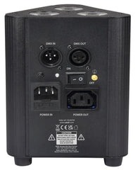 4x QTX Tri-PAR Batterie-LED-Uplighter Triangle PAR RGBW inkl. Fernbedienung