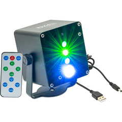 Ibiza TINYLED-LASRGB Battery Pocket Size 3W RGB LED & Laser Effect