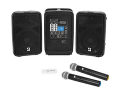 OMNITRONIC Set COMBO-160BT aktives PA-System + UWM-2HH USB Wireless-Mikrofonset