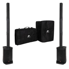 JB Systems PPC-081 Ensemble de haut-parleurs colonnes actifs Système audio DJ avec sacs de transport