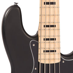 Vintage Vj75 5 String Bass - Maple Fb - Gloss Black