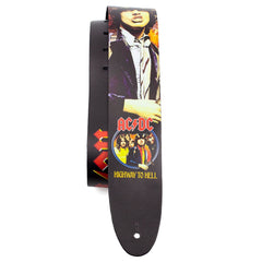 Perris 11007 2.5" Acdc Highway To Hell Leather Guitar Strap