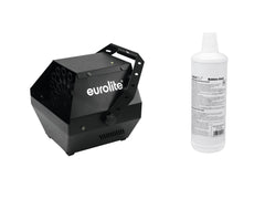 EUROLITE Set B-90 Machine à bulles noir + liquide à bulles 1l