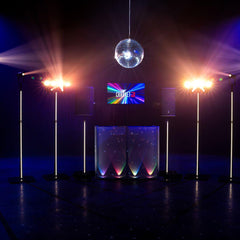 2x Chauvet FLEXstand FX ILS LED White Square Base stand inc carry bags