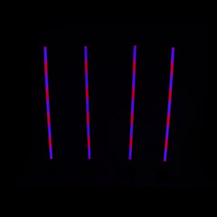4x Intimidation ILLUMATUBE DJ LED Colour Stick Light Battery inc Remote Wifi App