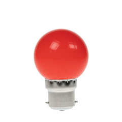 Prolite 1W LED Polycarbonate Golf Ball Lamp, BC Red