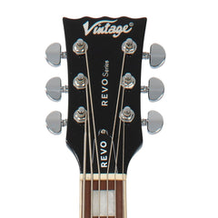 Vintage Revo Series Custom Supreme Baritone Guitar - Boulevard Black