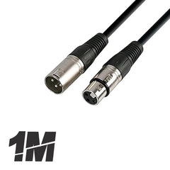 Roar 1M Câble Micro XLR Femelle - XLR Mâle Noir 100cm