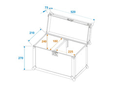 Roadinger Flightcase 2X Led Pfe-50 3000K Profilspot