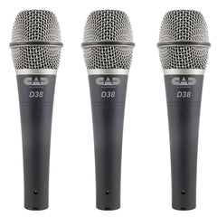 Cad Live 3pack Of D38 Supercardioid Dynamic Mics