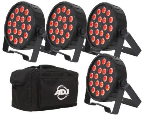 4x QTX PAR56 High Power 3-in-1 LED PAR Cans inc. Carry Bag – Simply ...