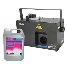 QTX Zephyr Haze Machine Hazer Télécommande sans fil DMX Disco DJ Mist + Fluide