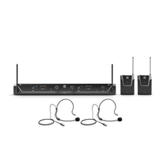 LD Systems U308 BPH 2 Dual – Drahtloses Mikrofonsystem mit 2 x Bodypack und 2 x Headset – 863 – 865 MHz + 823 – 832 MHz