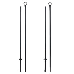 eLumen8 2.75m Festoon Pole (Pack of 2) Outdoor String Light Pole Metal Garden Festival Lighting *B-Stock