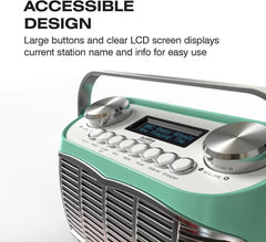Detroit DAB Radio Retro DAB+ FM Radio Green