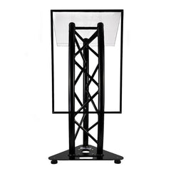 Global Truss F33 Curved Truss Lectern with Acrylic Top Black