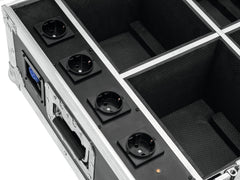 Roadinger Flightcase 4X Akku Up-4 Quickdmx mit Ladefunktion