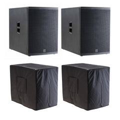 2x Audiophony Myos18ASub Caisson de Basses 18" 1000W RMS avec Housses