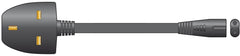 Mercury-Netzkabel, UK-Stecker – Abb. 8, Schwarz, 2,0 m