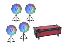 Set 4x LED Umbrella 95 + Case