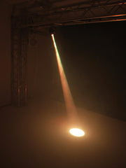 Eurolite LED PST-9W Pinspot mit schmalem Strahl, 9 W, 3 RGB-LED-DMX-Scheinwerfer, Spiegelkugel