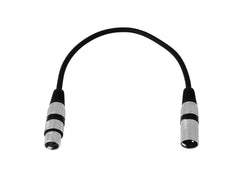 Omnitronic XLR-Kabel 3Pin 0,2M Schwarz