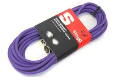 Stagg 6m Microphone Cable Lead Purple