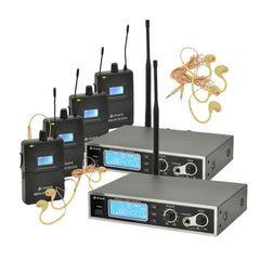 Chord IEM16 V2 2 Way In Ear Monitor Foldback System IEM Band 4 x Beltpack Bundle