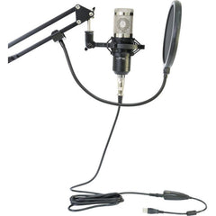 Microphone USB LTC STM200-PLUS pour enregistrement et podcasting avec bras de montage et câble