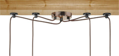 LLYT Quad E27 Pendant Cordsets - Antique Copper