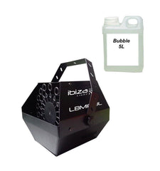 Ibiza Light LBM10 High Output Bubble Machine (Black) inc. 5L Fluid