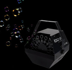 Ibiza LBM10BAT-BL Battery Powered Rechargeable Bubble Machine inc Wireless Remote