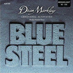 Dean Markley Blue Steel Bass Guitar Strings Nps Med Light 4s 45-105