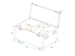 Roadinger Flightcase 2X Tha-250F