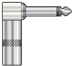 qtx Prise jack 6,3 mm robuste, angle droit, mono